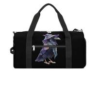 Ravens in Witch1 Costume Printed Duffel Bags with Shoe Compartment Gym Bag for Travel Sports Workout