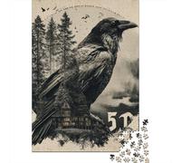 Raven's Nest in The Woods Jigsaw Puzzles Puzzles for Adults Kids. 1000 Piece Impossible Challenge Toy Educational Games Home Decoration for Adults& Kids Age 14 Years Up 70x50cm/1000pcs