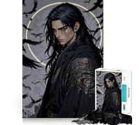 Raven's Oath - Dark Warrior Hard Jigsaw Puzzle for Adults 1000 Pieces Mind Challenge Toy Gentle Leisure Precise Cut Memorable Gift (38x52cm)