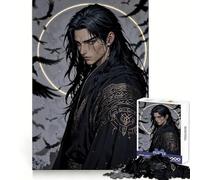 Raven's Oath - Dark Warrior Hard Jigsaw Puzzle for Adults 1000 Pieces Mind Challenge Toy Gentle Leisure Precise Cut Memorable Gift (38x52cm)