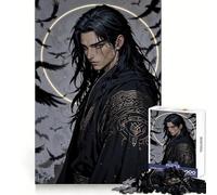 Raven's Oath - Dark Warrior Hard Jigsaw Puzzle for Adults 1000 Pieces Mind Puzzle Calm Relax Art Assembly (50x75cm)