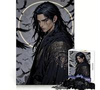 Raven's Oath - Dark Warrior Jigsaw Puzzles for Teenagers 1000 Piece Recall Upgrade Calm Relax Clear Cut Art Collection Piece (38x26cm)