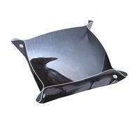 Ravens Print Leather Valet Tray For Women,Travel Organizer, Trinket Jewelry Cosmetic Organizer Tray