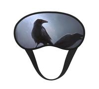 Ravens Print Sleep Mask, Eye Sleeping Mask for Women and Men for Total Darkness, Reduces Puffy Eye Mask