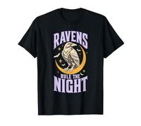 Ravens Rule The Night Bird Moon T-Shirt