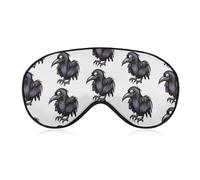 Ravens Sleep Mask Light Blocking Eye Cover Polyester Eye Mask with Elastic Strap Blindfold for Side Sleeper Sleeping Masks Face Hugging for Women Men Travel