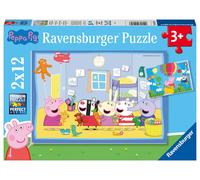 Ravensburger 05574 Adventure 2 x 12 Pieces Peppa Pig Puzzle for Children from 3