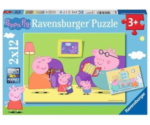 Ravensburger - 07596 - Peppa Pig At Home - 2 x 12-Piece Jigsaw Puzzles