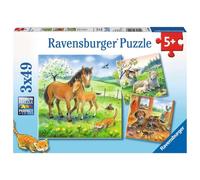Ravensburger 08029 Cuddle Time 3 x 49 Piece Puzzles in a Box 3 x 49 Piece Puzzles for Kids Every Piece is Unique Pieces Fit Together Perfectly
