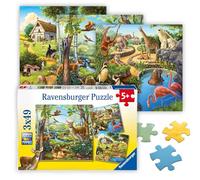 Ravensburger 09265 Puzzle - 3 x 49 Pieces - Animals | 3 x 49 piece puzzle, children's puzzle from 5 years, Ravensburger quality