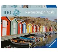 Ravensburger 100 Piece Extra Large Jigsaw Puzzle with Puzzle Board & Poster - Feel Well & Puzzle range, Colourful Houses of Sweden