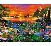 Ravensburger 12000225 - Turtle in the Reef - 500 pieces jigsaw puzzle - Puzzle for adults and kids age 12 years up, Underwater jigsaw puzzle