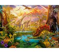 Ravensburger 12000238 - Land of the Dinosaurs - 500 pieces jigsaw puzzle - Puzzle for adults and kids age 12 years up,