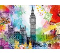 Ravensburger 12000309 - London Postcard - 500 pieces jigsaw puzzle - Puzzle for adults and kids age 12 years up, jigsaw London