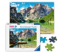 Ravensburger 12000363 - Pragser Wildsee, Italy - 1000 pieces jigsaw puzzle - Puzzle for adults and kids age 14 years up, nature puzzle, landscape jigsaw
