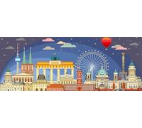 Ravensburger 12000449 - Nights in Berlin - 1000 pieces jigsaw puzzle - Puzzle for adults and kids age 14 years up, jigsaw puzzle Berlin