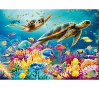 Ravensburger 12000577 - Blue underwater world - 1000 pieces jigsaw puzzle - Puzzle for adults and kids age 14 years up, Underwater jigsaw puzzle