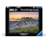 Ravensburger 12000644 - Baltic Sea resort of Ahlbeck - 1000 pieces jigsaw puzzle - Puzzle for adults and kids age 14 years up, jigsaw puzzles beach