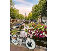 Ravensburger 12000780 - Bicycle and Flowers in Amsterdam - 1000 pieces jigsaw puzzle - Puzzle for adults and kids age 14 years up, jigsaw puzzle Amsterdam