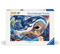 Ravensburger 12000813 - Dragon Day and Night - 5000 pieces jigsaw puzzle - Puzzle for adults and kids age 14 years up, fantasy jigsaw