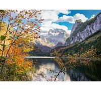 Ravensburger 12000834 - Lake Gosau with Dachtstein massif - 1000 pieces jigsaw puzzle - Puzzle for adults and kids age 14 years up, nature puzzle, landscape jigsaw