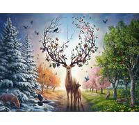 Ravensburger Puzzle 12001088 - Der magische Hirsch und die vier Jahreszeiten - 1