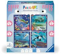 Ravensburger 12004004 Sea Animals 12004004-4 Puzzles with 64, 72, 81, 90 Pieces to Combine and with Extra Knowledge Book, for Children Aged 5 Years