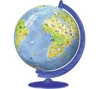 Ravensburger 12340 Globe 3D Puzzle, 180 Pieces, Multicoloured, Recommended Age 7-12 Years, Dimensions 26.7 x 23 cm
