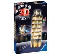 Ravensburger 12515 Leaning Tower of Pisa - Night Edition, 216pc 3D Jigsaw Puzzle