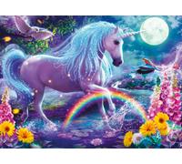 Ravensburger 12980 Puzzle 100 pièces XXL - Licorne scintillante (Collection Paillettes) Fantasy & Fairy Tale Unicorn Children's, Multicolored, 19 x 14 inches (49 x 36 cm)