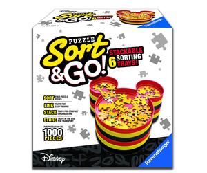 Ravensburger 17975 Disney Mickey Mouse Sort & Go Jigsaw Puzzle Accessory - Sturdy and Easy to Use Plastic Mickey Mouse Head Shaped Sorting T