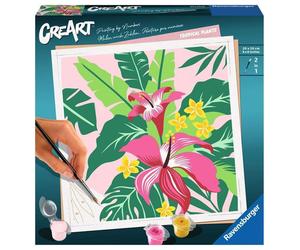 Ravensburger 23728 CreArt-Paint by Numbers 23728-Tropical Plants-fro (US IMPORT)