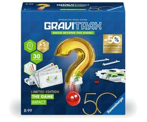 Ravensburger 23917 GraviTrax The Game Impact Special Edition 50 Years Blue Triangle Logic Game for Marble Run Fans, Construction Toy for Children from 8 Years