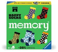 Ravensburger 24702 - memory Happy Socks Classic Game in Cooperation with Happy Socks - Memory Game with 32 Colourful Socks - Memory Game from 3 Years