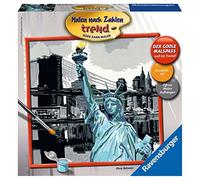 Ravensburger 28461 - Paint by Numbers Adults New York - DIY Painting by Numbers for Adults and Children from 12 Years, Painting Set with Canvas and Brush