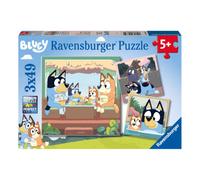 Ravensburger 3 x 49 Piece Jigsaw Puzzle Set Bluey Family Scenes from The Animate