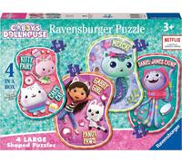 Ravensburger 3170 Gabby's Dollhouse 4 Large Shaped Jigsaw Puzzles for Kids Age 3