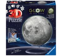 Ravensburger 3D Glow in the Dark Moon Puzzle 72 Piece Sphere Jigsaw
