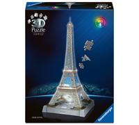 Ravensburger Iconics Eiffel Tower - Light Up 216 piece 3D Jigsaw Puzzle for Adults and Kids Age 10+ Years Up