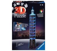 Ravensburger 3D Puzzle 11149 - Taipei 101 Night Edition - Glows in the Dark - The Financial Centre and Landmark of Taipei as LED Illuminated 3D Model for Puzzle Fans from 8 Years