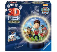 Ravensburger 3D Puzzle 11842 Night Light Puzzle Ball Paw Patrol 72 Pieces from 6 Years LED Bedside Lamp with Clapping Mechanism