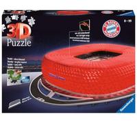 Ravensburger 3D Puzzle 12530 - Allianz Arena at Night - FC Bayern Munich Fan Items, 3D Puzzle for Adults and Children from 8 Years, Glow in the Dark