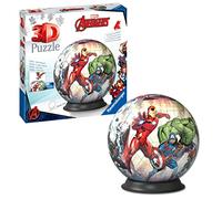 Ravensburger Marvel Avengers 72 Piece 3D Puzzle Ball for Kids, No Glue Required, Includes Stand, Ages 6 Years and Up
