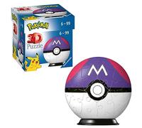 Ravensburger Pokemon Gifts - Pokeball Master Ball 3D Jigsaw Puzzle for Kids and Adults Age 6 Years Up - 54 Pieces - No Glue Required