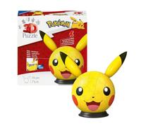 Ravensburger 3D Puzzle Ball with Ears- Pikachu - Ages 14+ | 72 Pieces, No Glue Required, Creative Craft Construction Kits for Kids & Adults