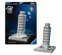 Ravensburger 3D Puzzle Iconics: 12008028 Tower of Pisa - with Light - Probably the Most Famous Leaning Tower in the World as Detailed and Illuminated Model