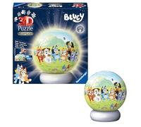 Ravensburger 3D Puzzle Nachtlicht Bluey - Puzzle-Ball mit LED Nachtlicht als Nachttischlampe für Kinder ab 6 Jahren