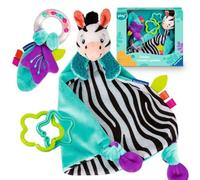 Ravensburger 4858 Play+ Feeling, Rattling, Playing (Gift Set: Zebra), Comforter, Gift for Birth, Christening, Baby Shower, Stimulation of the Senses, Promotes Fine Motor Skills, for Babies from 0