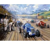 Ravensburger 500 Piece Jigsaw Puzzle - The Need For Speed by Kevin Walsh - Vintage 1930s Grand Prix Racing Scene, Classic Cars Puzzle for Adults & Teens