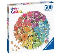 Ravensburger 500 Piece Puzzle Circle of Colours Flowers Jigsaw with Poster 10+